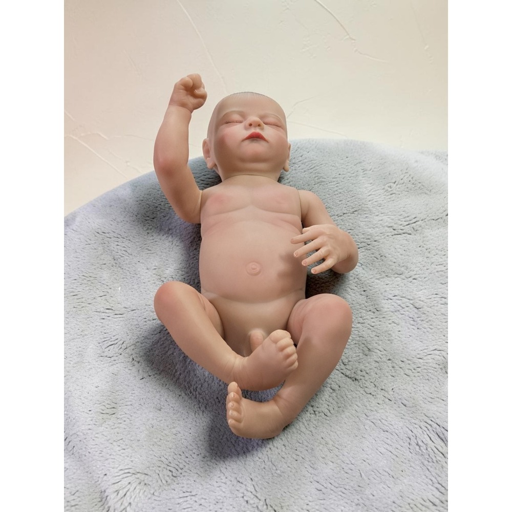 Realistic Full Body Silicone Vinyl Reborn Baby Boy Doll Sleeping RB089 18in